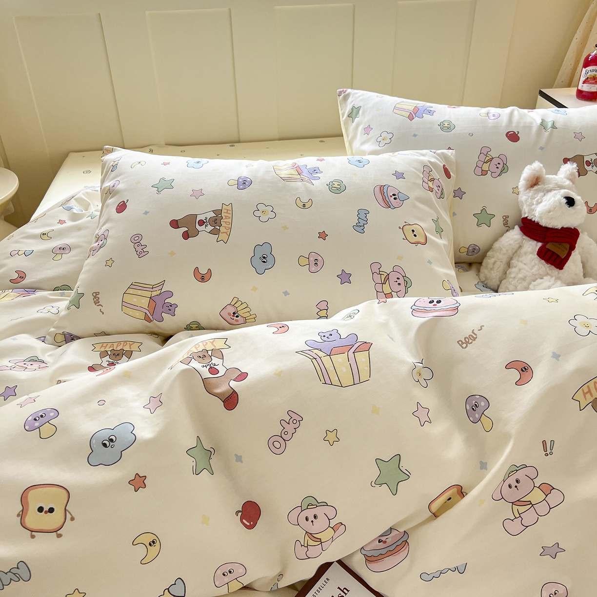 91家纺网 家纺一手货源 找家纺 （总）麦伦家居 2025春夏新款全棉纯棉斜纹40s13372系列-小清新卡通