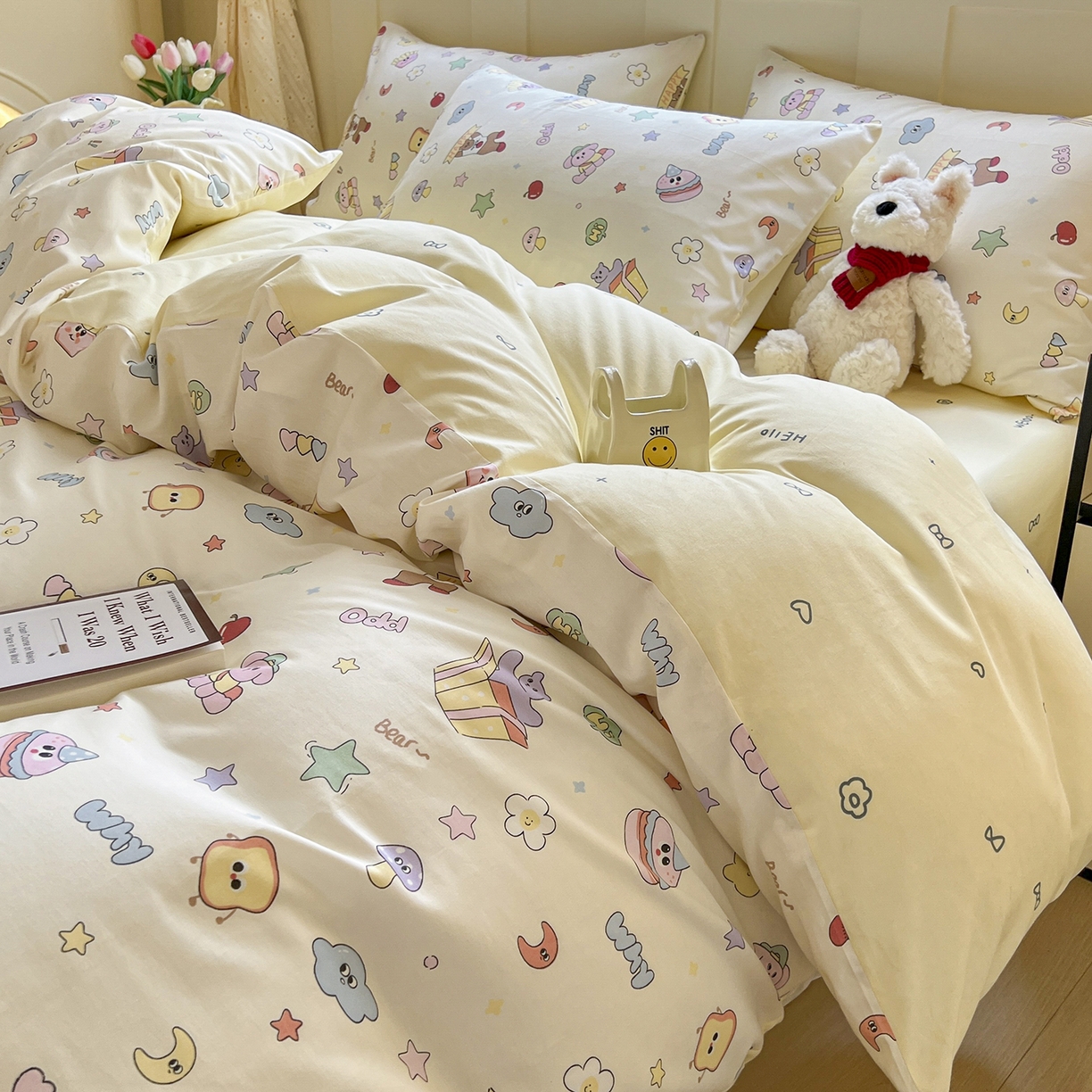 91家纺网 家纺一手货源 找家纺 （总）麦伦家居 2025春夏新款全棉纯棉斜纹40s13372系列-小清新卡通