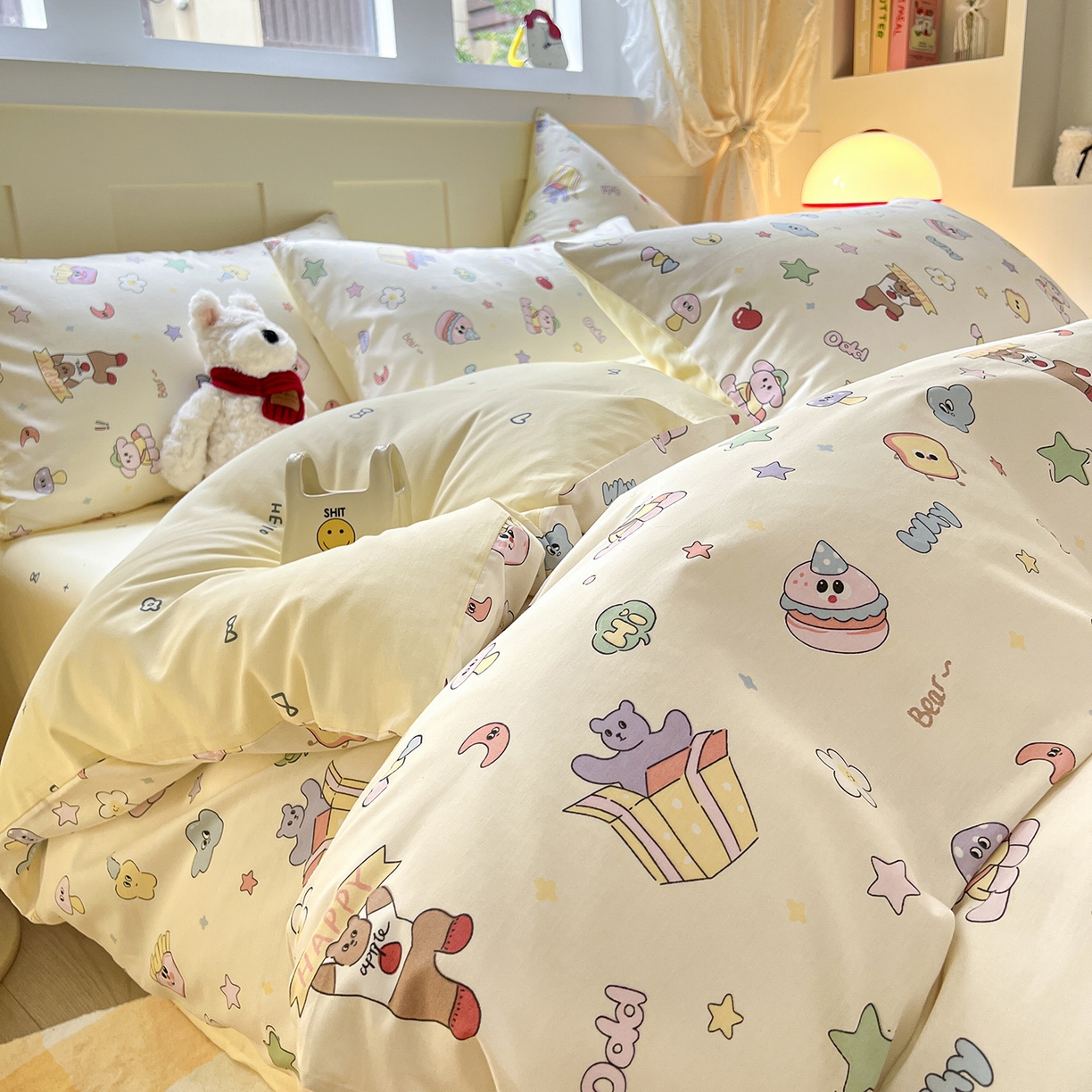 91家纺网 家纺一手货源 找家纺 （总）麦伦家居 2025春夏新款全棉纯棉斜纹40s13372系列-小清新卡通