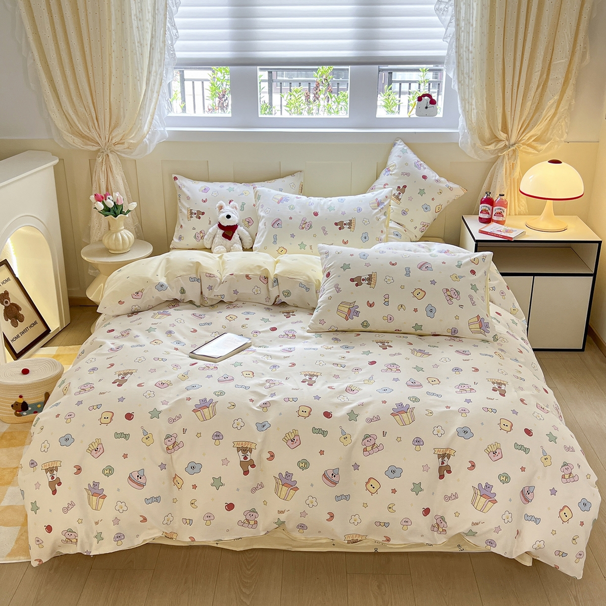 91家纺网 家纺一手货源 找家纺 （总）麦伦家居 2025春夏新款全棉纯棉斜纹40s13372系列-小清新卡通