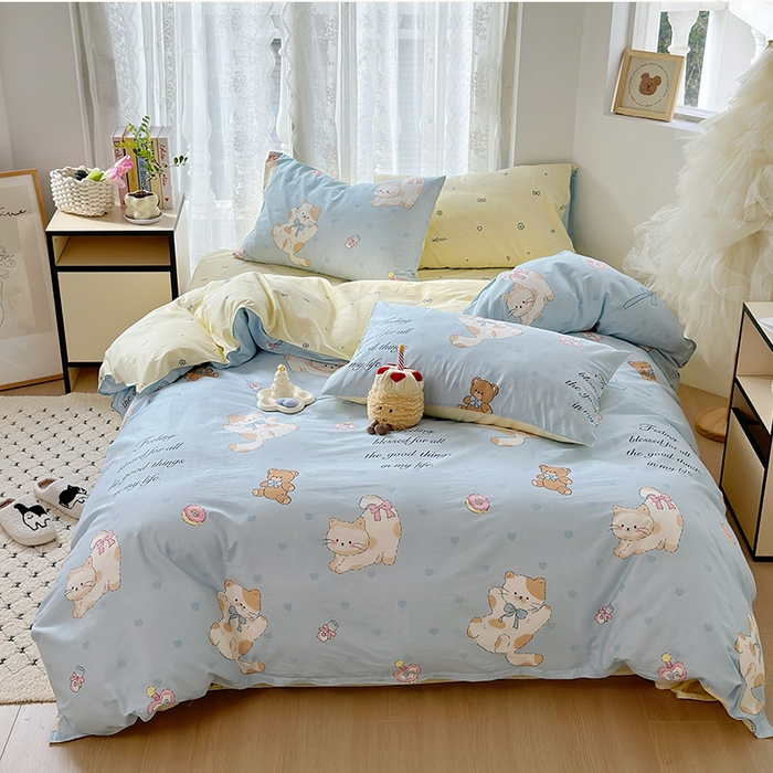 91家纺网 家纺一手货源 找家纺 （总）麦伦家居 2025春夏新款全棉纯棉斜纹40s13372系列-小清新卡通