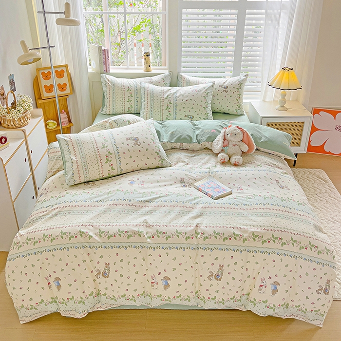 91家纺网 家纺一手货源 找家纺 （总）麦伦家居 2025春夏新款全棉纯棉斜纹40s13372系列-小清新卡通