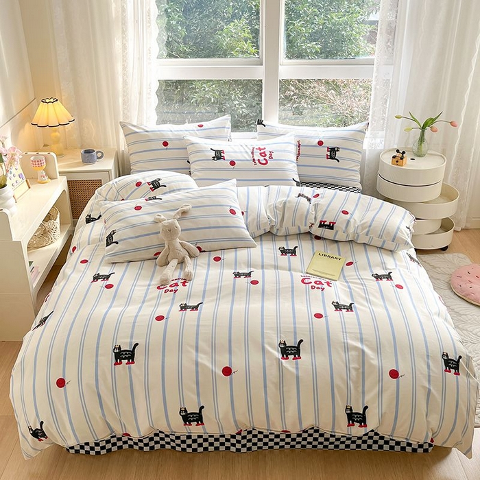 91家纺网 家纺一手货源 找家纺 （总）麦伦家居 2025春夏新款全棉纯棉斜纹40s13372系列-小清新卡通