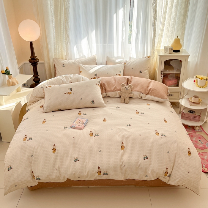 91家纺网 家纺一手货源 找家纺 （总）麦伦家居 2025春夏新款全棉纯棉斜纹40s13372系列-小清新卡通