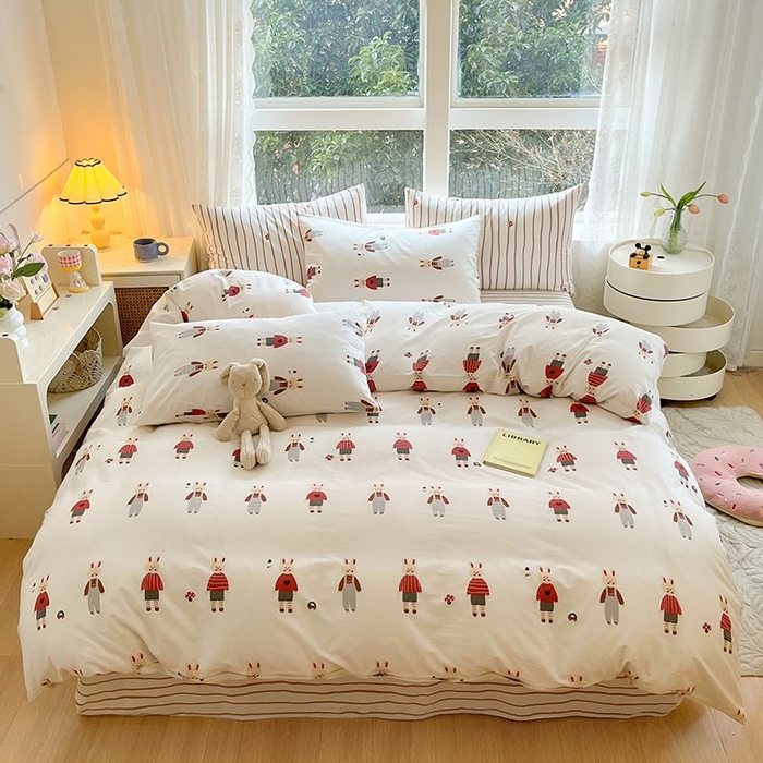 91家纺网 家纺一手货源 找家纺 （总）麦伦家居 2025春夏新款全棉纯棉斜纹40s13372系列-小清新卡通