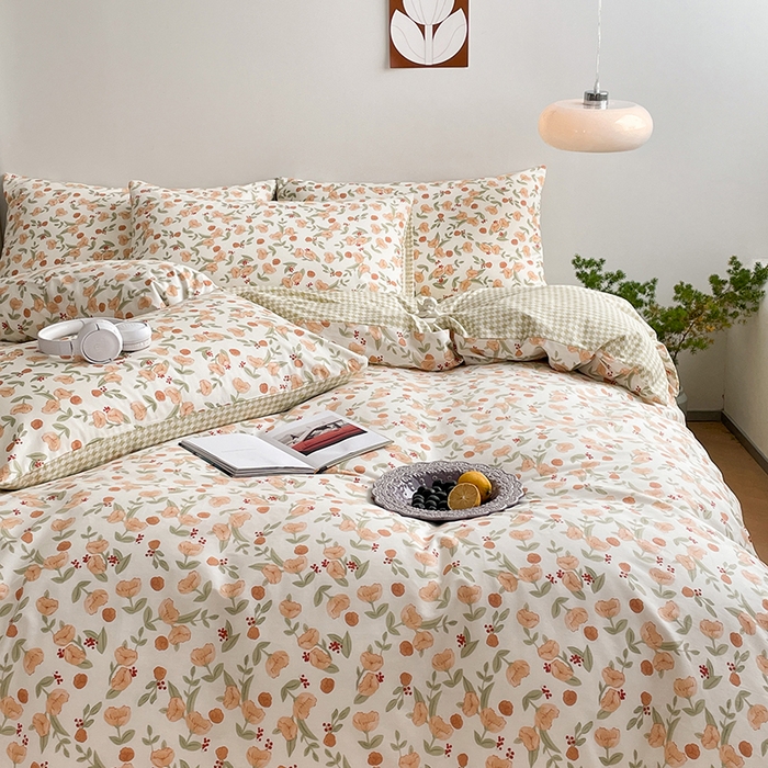 91家纺网 家纺一手货源 找家纺 麦伦家居 2025春夏新款全棉纯棉斜纹40s13372系列-田园碎花风 花千朵