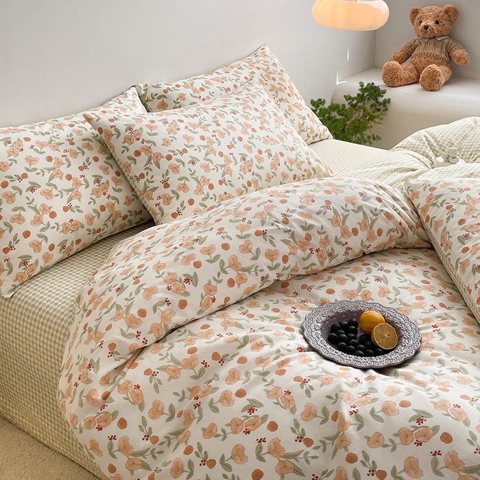 91家纺网 家纺一手货源 找家纺 麦伦家居 2025春夏新款全棉纯棉斜纹40s13372系列-田园碎花风 花千朵