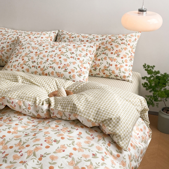 91家纺网 家纺一手货源 找家纺 麦伦家居 2025春夏新款全棉纯棉斜纹40s13372系列-田园碎花风 花千朵