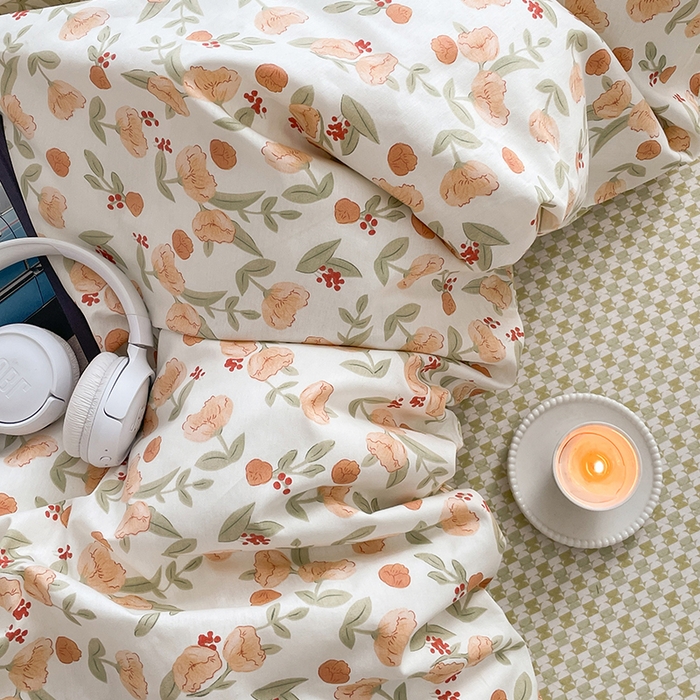 91家纺网 家纺一手货源 找家纺 麦伦家居 2025春夏新款全棉纯棉斜纹40s13372系列-田园碎花风 花千朵