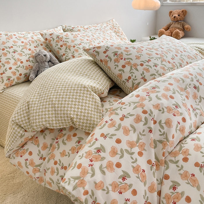 91家纺网 家纺一手货源 找家纺 麦伦家居 2025春夏新款全棉纯棉斜纹40s13372系列-田园碎花风 花千朵