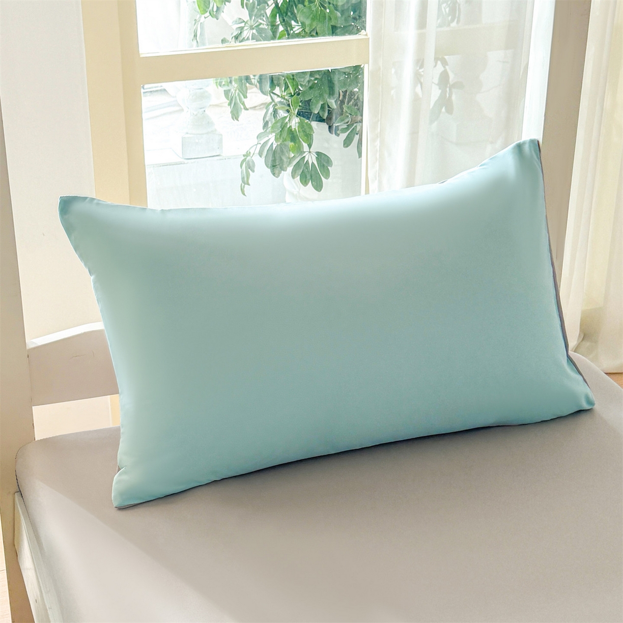 91家纺网 家纺一手货源 找家纺 小久久（小九九） 2025亲肤水洗棉学生宿舍三件套上下铺三件套-满绣系列 蝴蝶结-繁星兰+山灰