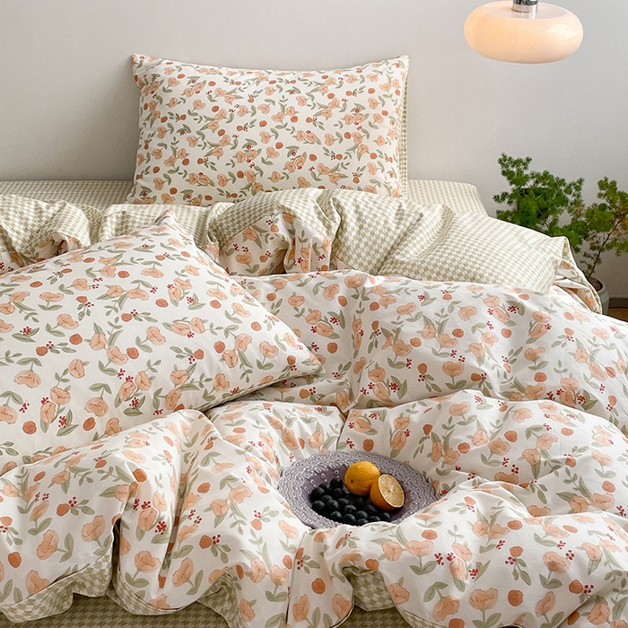 91家纺网 家纺一手货源 找家纺 麦伦家居 2025春夏新款全棉纯棉斜纹40s13372系列-田园碎花风 花千朵