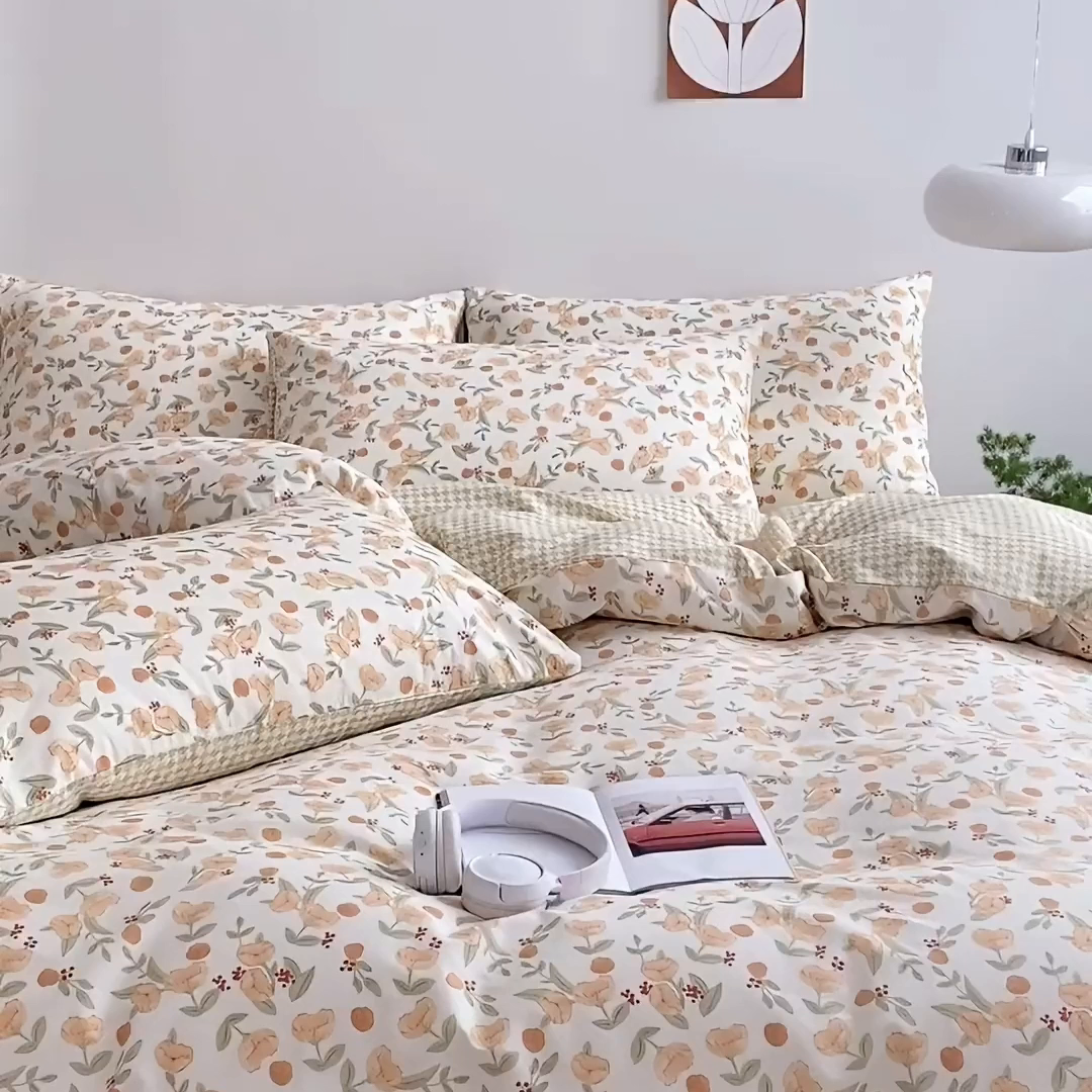 91家纺网 家纺一手货源 找家纺 麦伦家居 2025春夏新款全棉纯棉斜纹40s13372系列-田园碎花风 花千朵