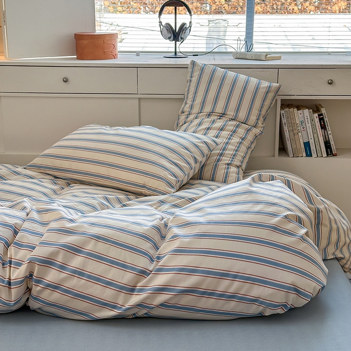 91家纺网 家纺一手货源 找家纺 （总）麦伦家居 2025春夏新款全棉纯棉斜纹40s13372系列-简约条格系