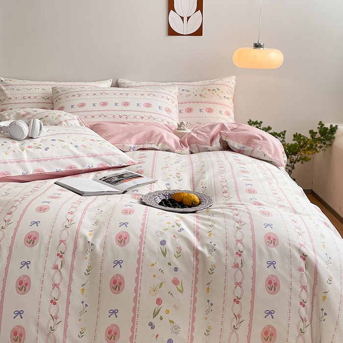 91家纺网 家纺一手货源 找家纺 麦伦家居 2025春夏新款全棉纯棉斜纹40s13372系列-田园碎花风 花盈