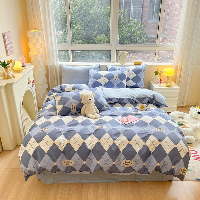 91家纺网 家纺一手货源 找家纺 （总）麦伦家居 2025春夏新款全棉纯棉斜纹40s13372系列-简约条格系