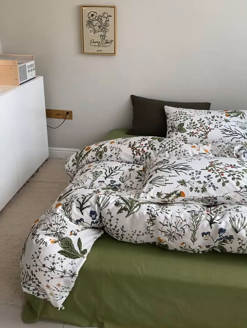 91家纺网 家纺一手货源 找家纺 麦伦家居 2025春夏新款全棉纯棉斜纹40s13372系列-田园碎花风 江离