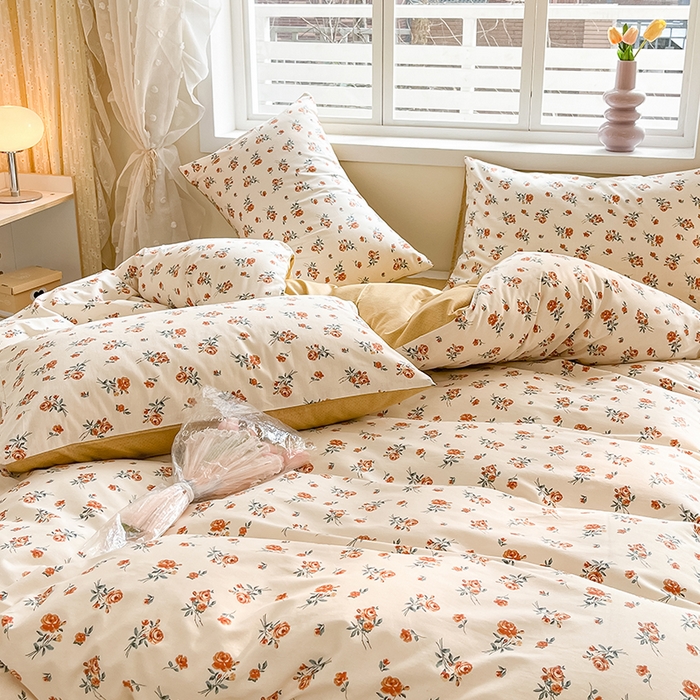 91家纺网 家纺一手货源 找家纺 麦伦家居 2025春夏新款全棉纯棉斜纹40s13372系列-田园碎花风 玫瑰庄园