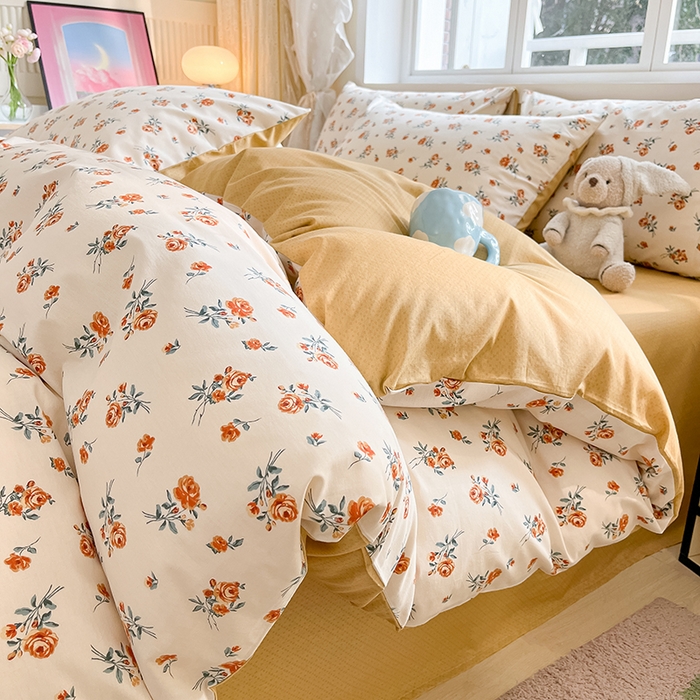 91家纺网 家纺一手货源 找家纺 麦伦家居 2025春夏新款全棉纯棉斜纹40s13372系列-田园碎花风 玫瑰庄园