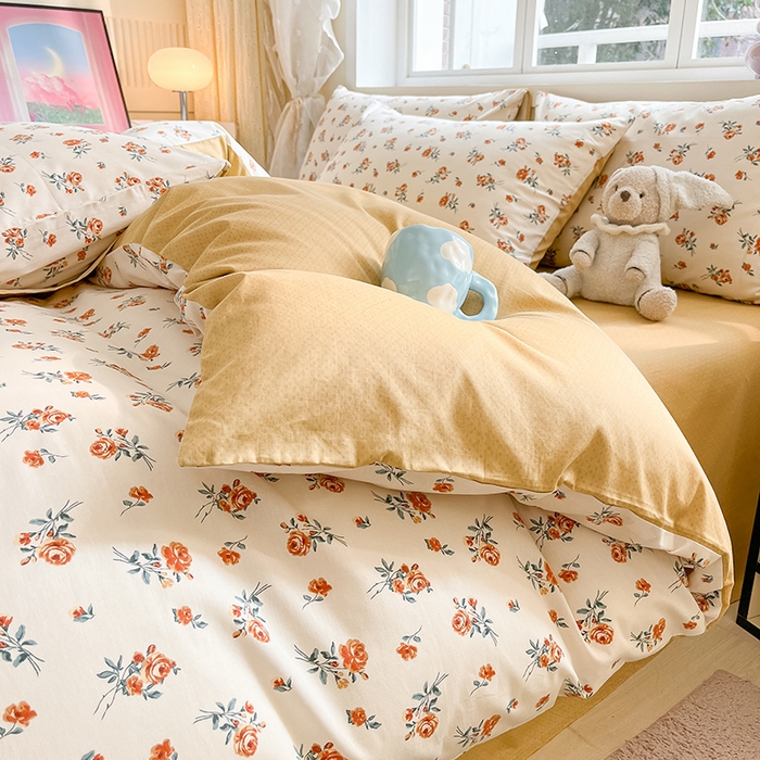 91家纺网 家纺一手货源 找家纺 麦伦家居 2025春夏新款全棉纯棉斜纹40s13372系列-田园碎花风 玫瑰庄园