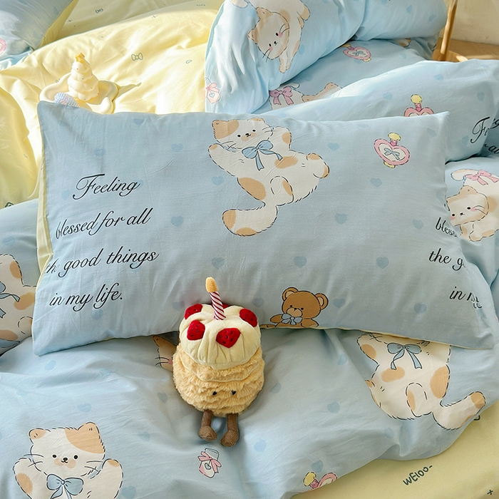 91家纺网 家纺一手货源 找家纺 麦伦家居 2025春夏新款全棉纯棉斜纹40s13372系列-小清新卡通 斑妮