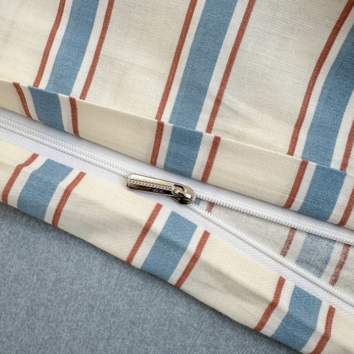 91家纺网 家纺一手货源 找家纺 麦伦家居 2025春夏新款全棉纯棉斜纹40s13372系列-简约条格系 布洛尔