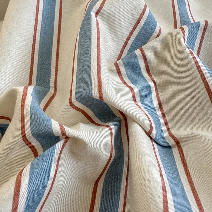 91家纺网 家纺一手货源 找家纺 麦伦家居 2025春夏新款全棉纯棉斜纹40s13372系列-简约条格系 布洛尔