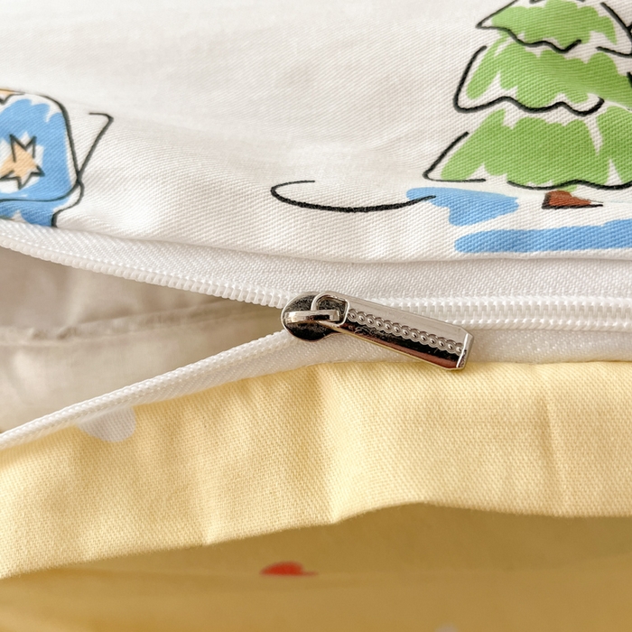 91家纺网 家纺一手货源 找家纺 麦伦家居 2025春夏新款全棉纯棉斜纹40s13372系列-小清新卡通 开心生活