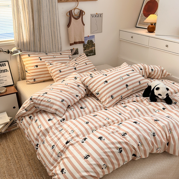 91家纺网 家纺一手货源 找家纺 麦伦家居 2025春夏新款全棉纯棉斜纹40s13372系列-小清新卡通 里约小熊