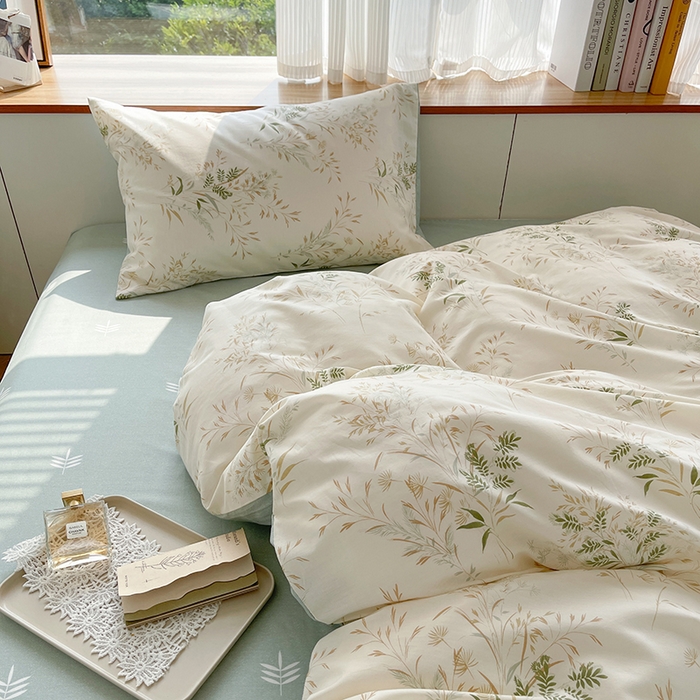 91家纺网 家纺一手货源 找家纺 麦伦家居 2025春夏新款全棉纯棉斜纹40s13372系列-田园碎花风 仙草