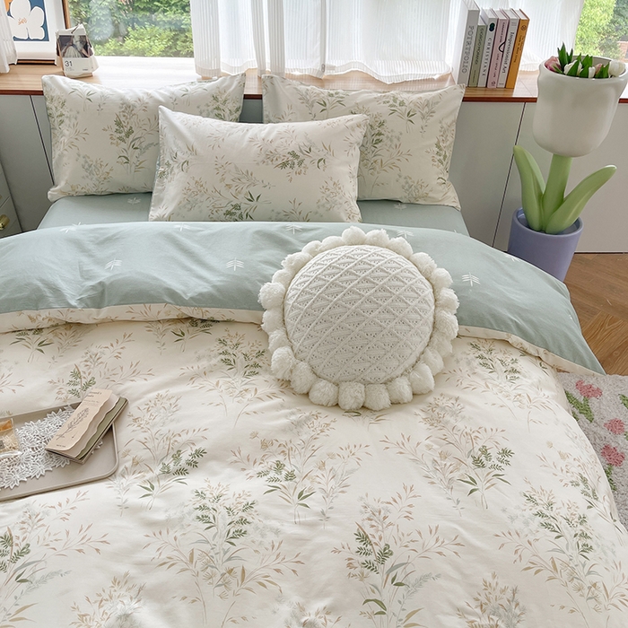 91家纺网 家纺一手货源 找家纺 麦伦家居 2025春夏新款全棉纯棉斜纹40s13372系列-田园碎花风 仙草