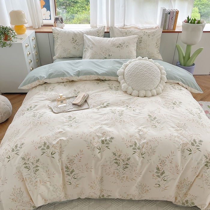 91家纺网 家纺一手货源 找家纺 麦伦家居 2025春夏新款全棉纯棉斜纹40s13372系列-田园碎花风 仙草