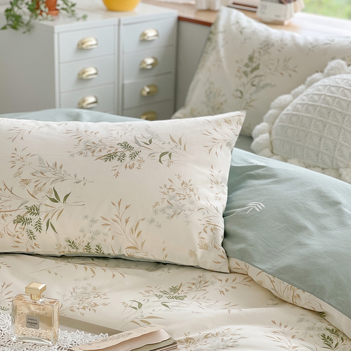 91家纺网 家纺一手货源 找家纺 麦伦家居 2025春夏新款全棉纯棉斜纹40s13372系列-田园碎花风 仙草