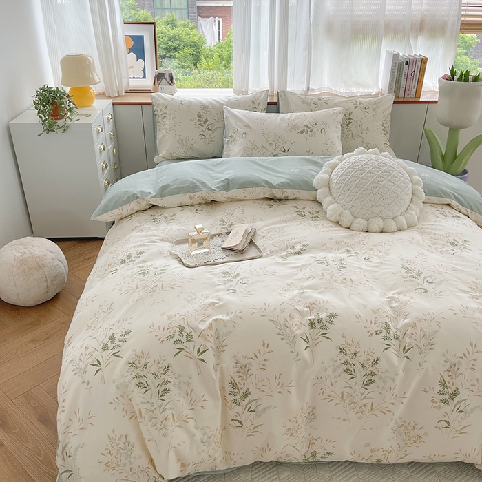 91家纺网 家纺一手货源 找家纺 麦伦家居 2025春夏新款全棉纯棉斜纹40s13372系列-田园碎花风 仙草