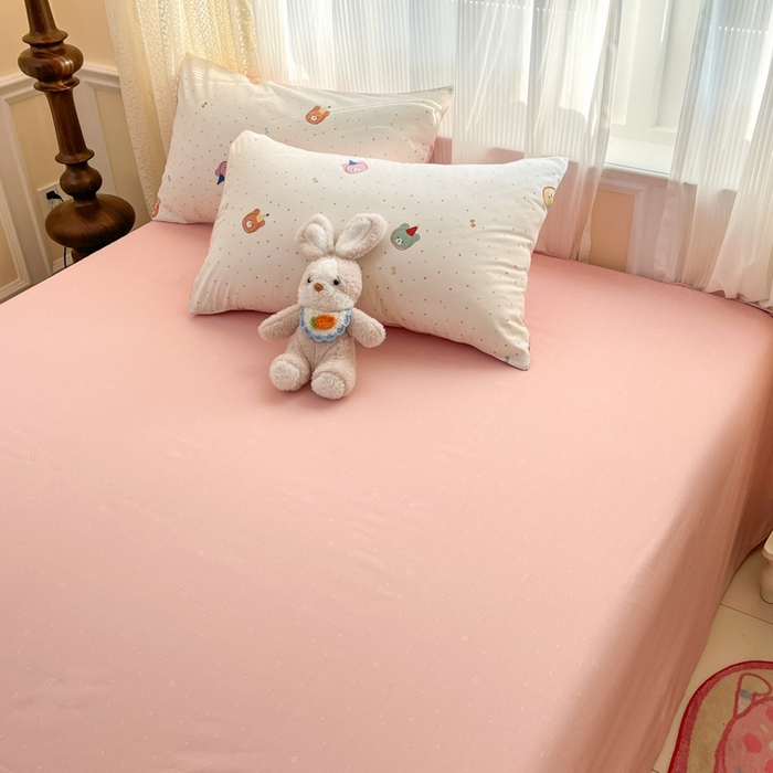 91家纺网 家纺一手货源 找家纺 麦伦家居 2025春夏新款全棉纯棉斜纹40s13372系列-小清新卡通 泡泡熊