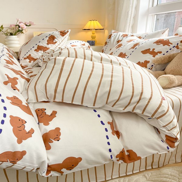 91家纺网 家纺一手货源 找家纺 麦伦家居 2025春夏新款全棉纯棉斜纹40s13372系列-小清新卡通 喜瓜瓜