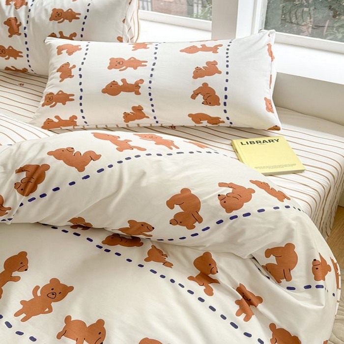 91家纺网 家纺一手货源 找家纺 麦伦家居 2025春夏新款全棉纯棉斜纹40s13372系列-小清新卡通 喜瓜瓜