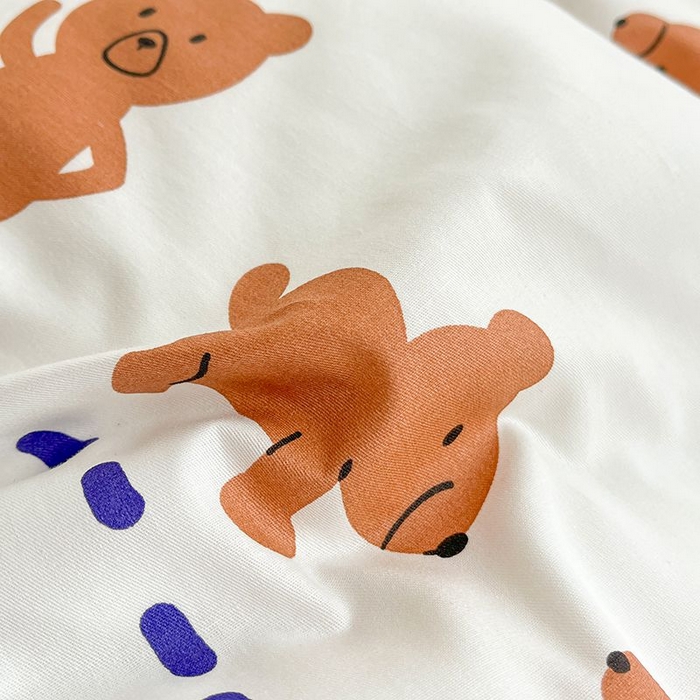 91家纺网 家纺一手货源 找家纺 麦伦家居 2025春夏新款全棉纯棉斜纹40s13372系列-小清新卡通 喜瓜瓜