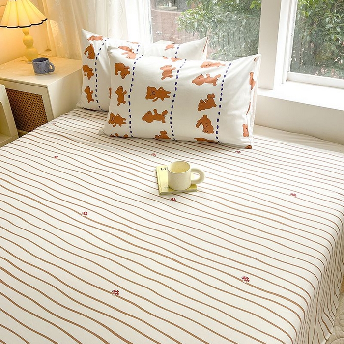 91家纺网 家纺一手货源 找家纺 麦伦家居 2025春夏新款全棉纯棉斜纹40s13372系列-小清新卡通 喜瓜瓜