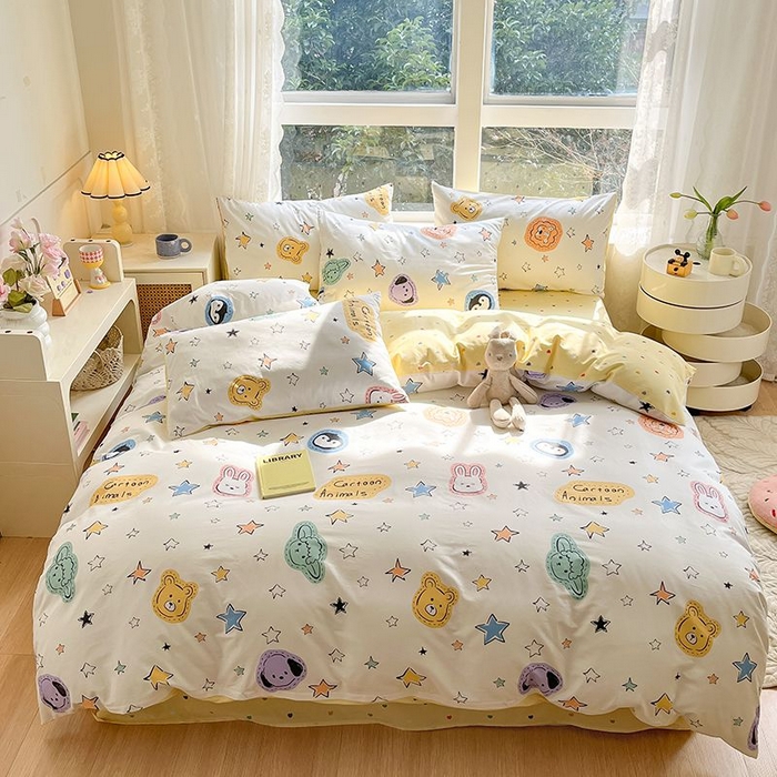 麦伦家居 2025春夏新款全棉纯棉斜纹40s13372系列-小清新卡通 星星该睡了