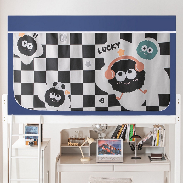 91家纺网 家纺一手货源 找家纺 宅部落 2025新款学生床帘宿舍上下铺床帘式印花强遮光学生蚊帐-印花系列 煤烦恼