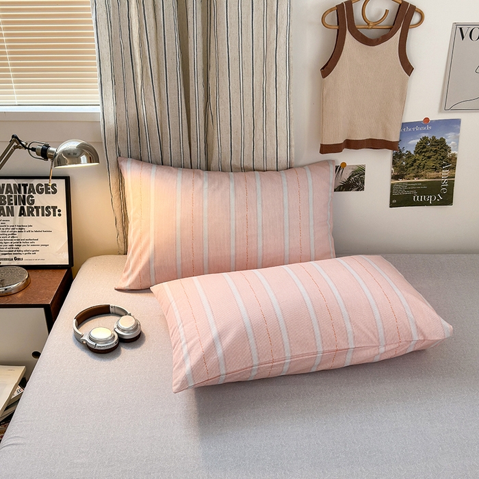 91家纺网 家纺一手货源 找家纺 麦伦家居 2025春夏新款全棉纯棉斜纹40s13372系列-简约条格系 格调