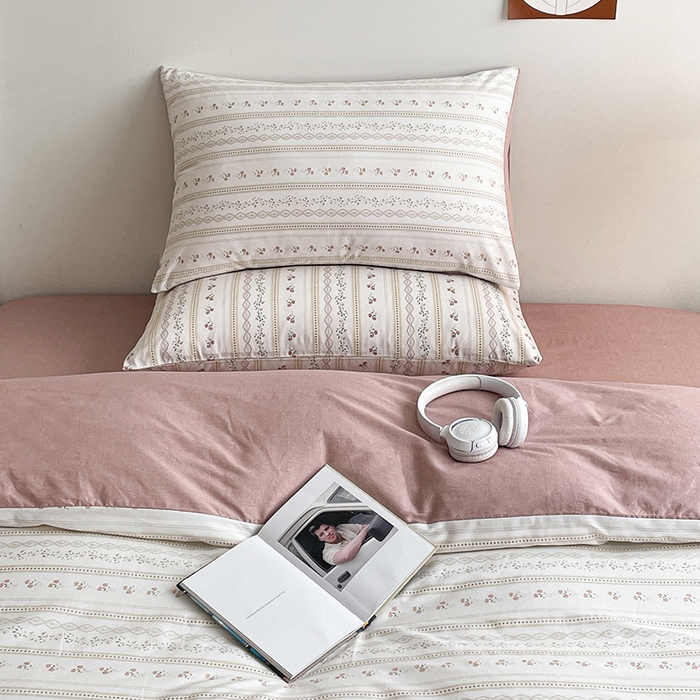 91家纺网 家纺一手货源 找家纺 麦伦家居 2025春夏新款全棉纯棉斜纹40s13372系列-田园碎花风 樱桃花