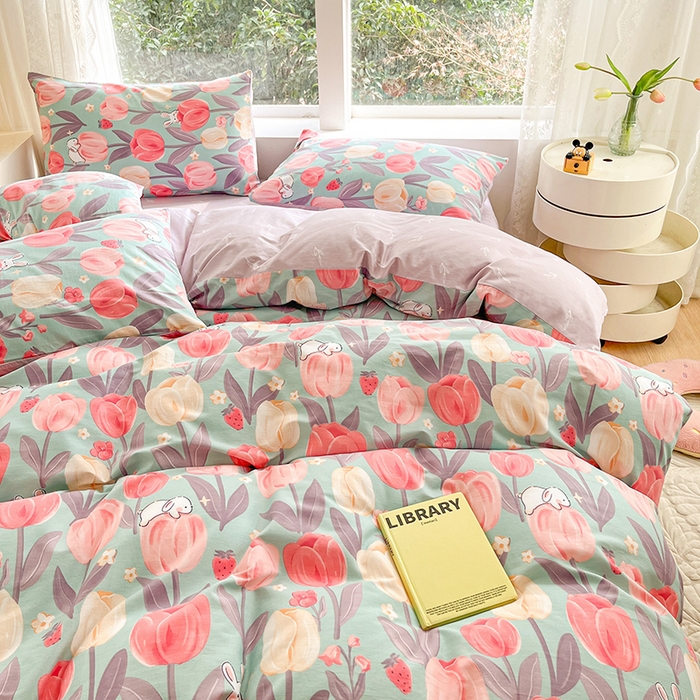 91家纺网 家纺一手货源 找家纺 麦伦家居 2025春夏新款全棉纯棉斜纹40s13372系列-田园碎花风 郁金花境