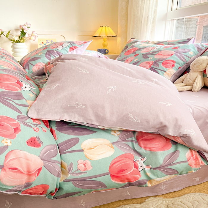 91家纺网 家纺一手货源 找家纺 麦伦家居 2025春夏新款全棉纯棉斜纹40s13372系列-田园碎花风 郁金花境