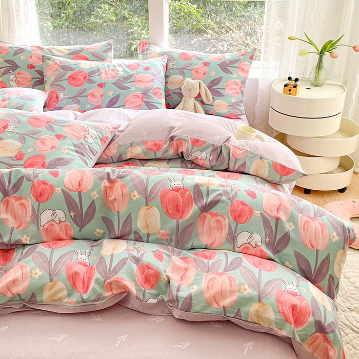 91家纺网 家纺一手货源 找家纺 麦伦家居 2025春夏新款全棉纯棉斜纹40s13372系列-田园碎花风 郁金花境