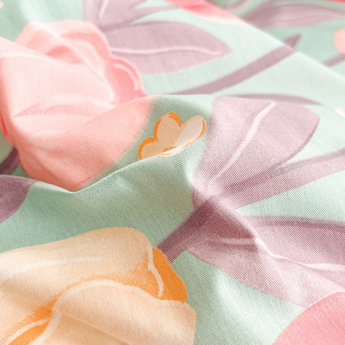 91家纺网 家纺一手货源 找家纺 麦伦家居 2025春夏新款全棉纯棉斜纹40s13372系列-田园碎花风 郁金花境