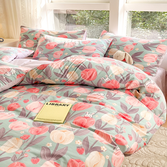 91家纺网 家纺一手货源 找家纺 麦伦家居 2025春夏新款全棉纯棉斜纹40s13372系列-田园碎花风 郁金花境