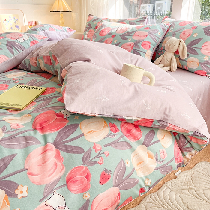 91家纺网 家纺一手货源 找家纺 麦伦家居 2025春夏新款全棉纯棉斜纹40s13372系列-田园碎花风 郁金花境