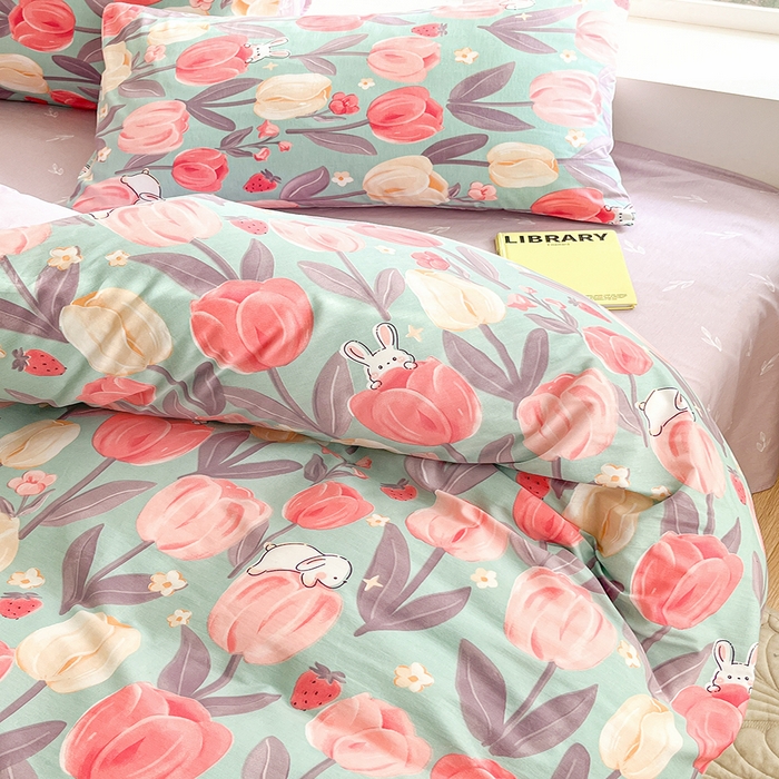 91家纺网 家纺一手货源 找家纺 麦伦家居 2025春夏新款全棉纯棉斜纹40s13372系列-田园碎花风 郁金花境